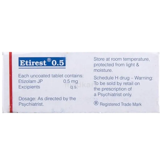 etirest 0.5mg tablet 10's